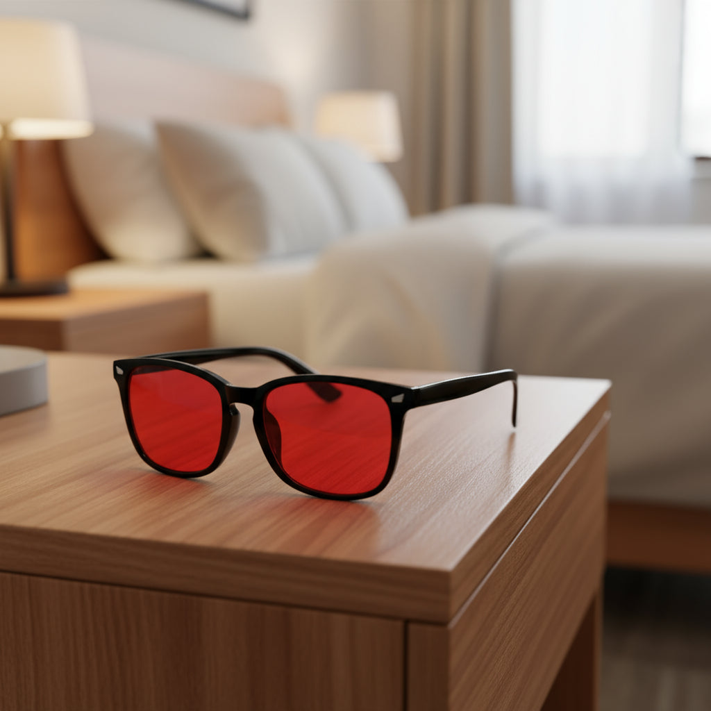 Anti Blue Light Glasses with Red Tinted Lenses Better Sleep Red Lens Filter Glasses Men Women Orange Yellow Lenses Glasses