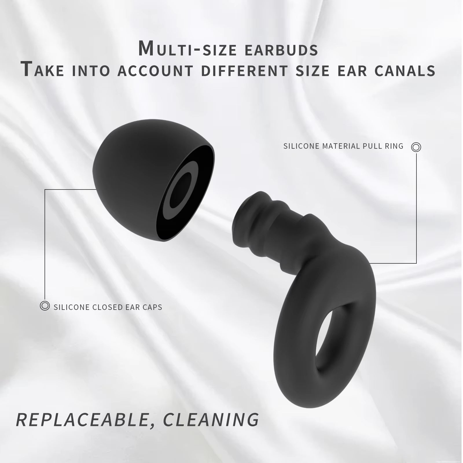 Silicone Earplugs for Swimming Sleep Noise Cancel Noise Reduction-Soundproof Reduce Disturbances -Quality Loop Earplugs