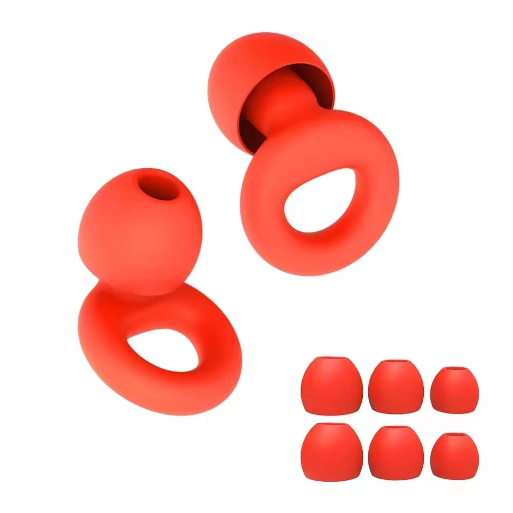 Silicone Earplugs for Swimming Sleep Noise Cancel Noise Reduction-Soundproof Reduce Disturbances -Quality Loop Earplugs
