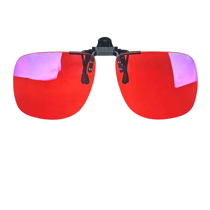 Big Size Square Shape Red Lens Clip on Better Sleep Clipon Orange Lens Yellow Driving Lenses Black Polarized Sunglasses Clip On