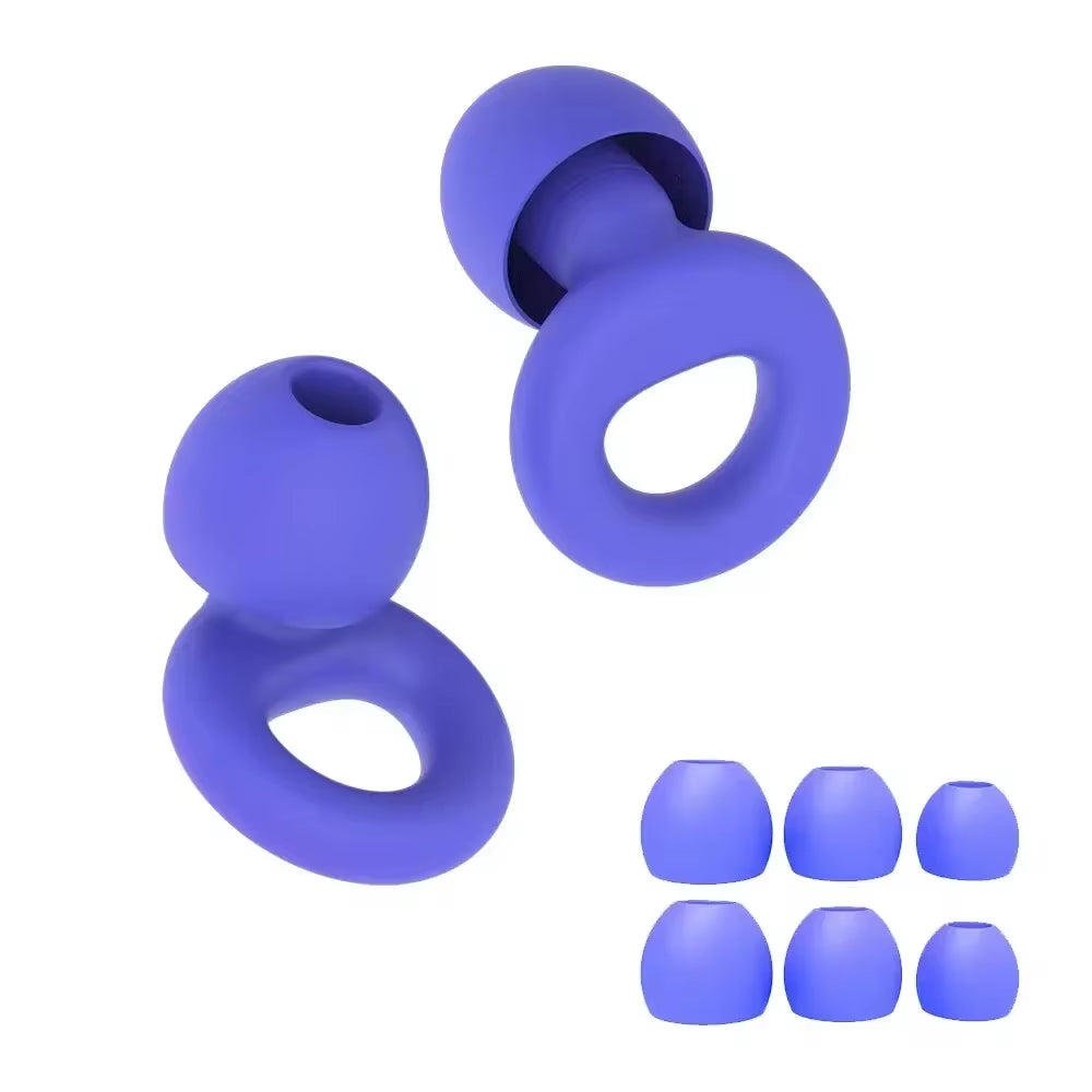 Silicone Earplugs for Swimming Sleep Noise Cancel Noise Reduction-Soundproof Reduce Disturbances -Quality Loop Earplugs