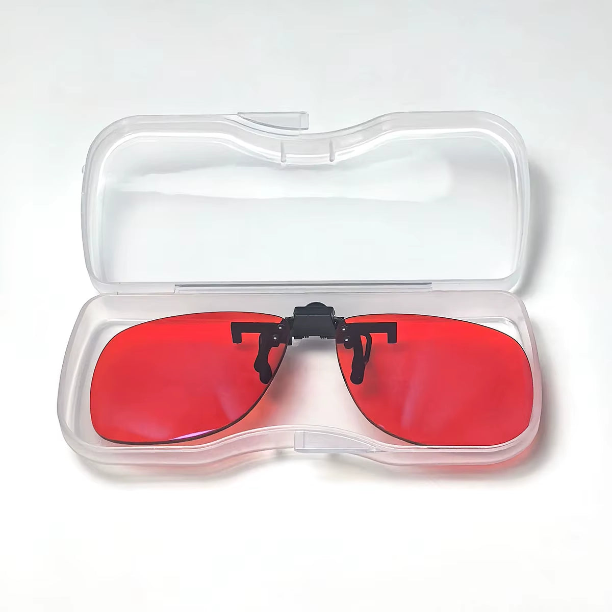 Big Size Square Shape Red Lens Clip on Better Sleep Clipon Orange Lens Yellow Driving Lenses Black Polarized Sunglasses Clip On