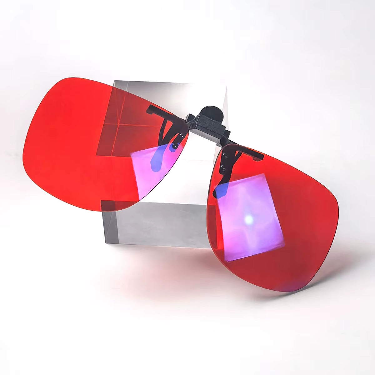 Big Size Square Shape Red Lens Clip on Better Sleep Clipon Orange Lens Yellow Driving Lenses Black Polarized Sunglasses Clip On