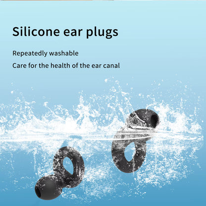 Silicone Earplugs for Swimming Sleep Noise Cancel Noise Reduction-Soundproof Reduce Disturbances -Quality Loop Earplugs